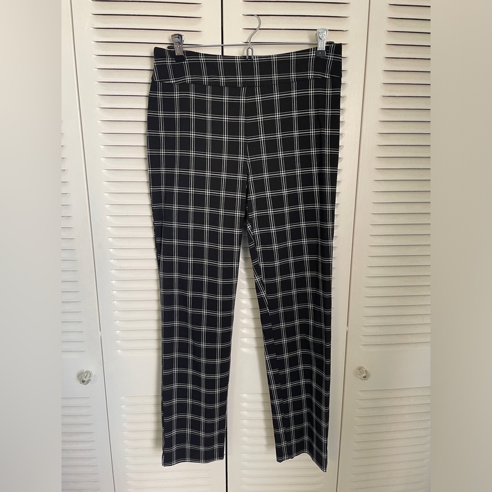 Counterparts Black and White Plaid Straight Leg Work Pant